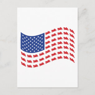 cRUISER-fLAG-wAVE Postkarte