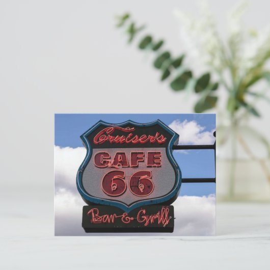 Cruiser's Cafe 66 Bar and Grill in Williams, Az. Postkarte (Stehend Vorderseite)