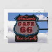 Cruiser's Cafe 66 Bar and Grill in Williams, Az. Postkarte (Vorne/Hinten)