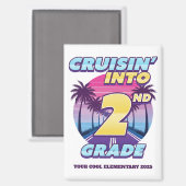 Cruisin 'Back to School 2. Klasse Magnet (Vorderseite/Rückseite)