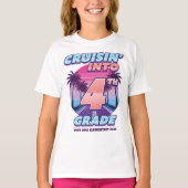 Cruisin’ Back to School 4th Grade Girl's T-Shirt (Vorderseite)