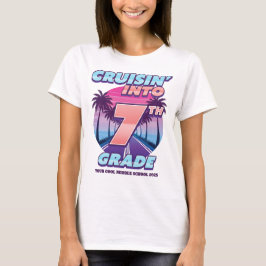 Cruisin’ Back to School 7th Mädchen (Größere Größe T-Shirt