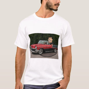 Cruisin 'Classic: Cartoon-Fahrer in einem 55er Che T-Shirt