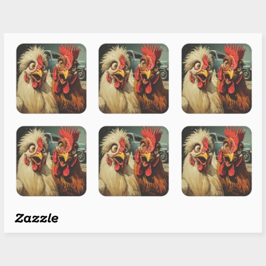  “Cruisin’ Classics” Cheesy Chickens Sticker (Blatt)