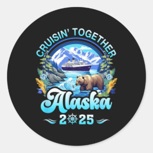 Cruisin Gemeinsam Alaska Familienfreund Alaska Cru Runder Aufkleber