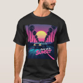 Cruisin' in den Sonnenuntergang - 80er Retro Drive T-Shirt (Vorderseite)