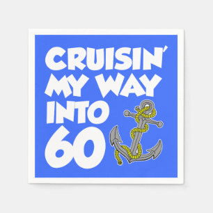 Cruisin meine Weise in 60 Boots-Themed Serviette
