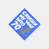Cruisin My Way Into 70 Bootsdenkmal Party Napkins Serviette (Ecke)