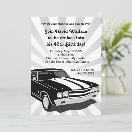 Cruisin Party Einladung (Stehend Vorderseite)