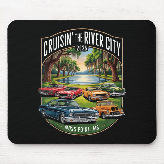 Cruisin The River City 2025 Moss Int Ms Clic Car D Mousepad (Vorne)
