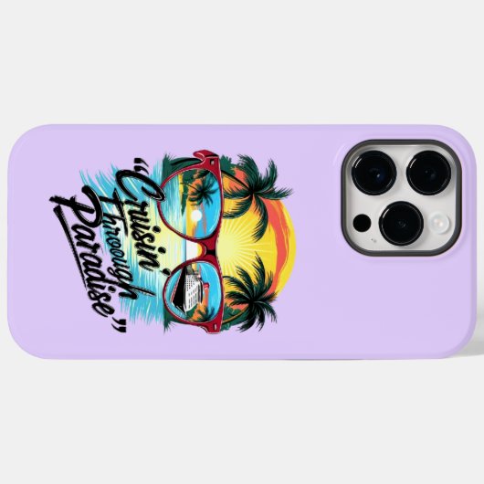 Cruisin’ Through Paradise: Tropical Escape Vibes Case-Mate iPhone Hülle (Rückseite (Horizontal))