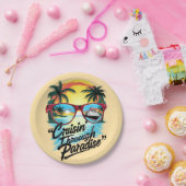 Cruisin’ Through Paradise: Tropical Escape Vibes Pappteller (Party)