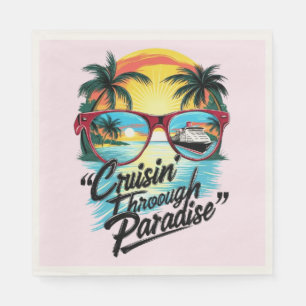Cruisin’ Through Paradise: Tropical Escape Vibes Serviette