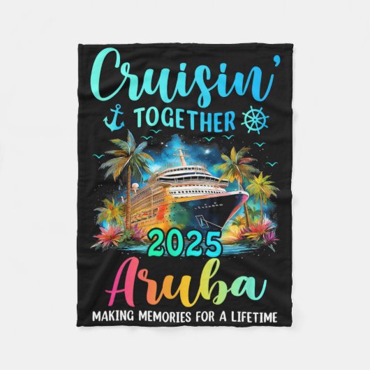 Cruisin' Together Aru 2025 Family Cruise Vacation  Fleecedecke (Vorderseite)