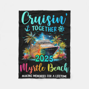 Cruisin' Together Myrtle Beach 2025 Familienkreuzf Fleecedecke