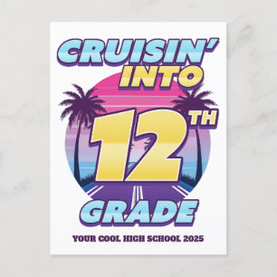 Cruisin’ Zurück zur Schule 12. Klasse Feiertagspostkarte