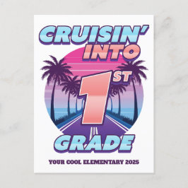 Cruisin’ Zurück zur Schule 1. Klasse Feiertagspostkarte