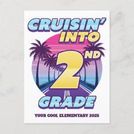 Cruisin’ Zurück zur Schule 2. Klasse Feiertagspostkarte