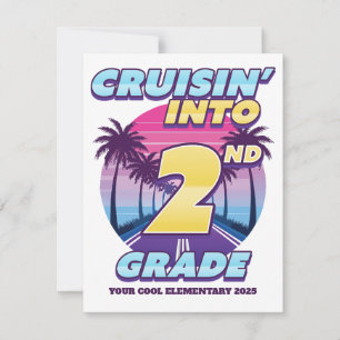 Cruisin’ Zurück zur Schule 2. Klasse Mitteilungskarte