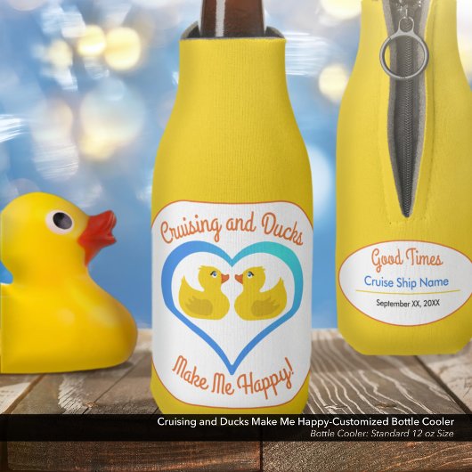 Cruising and Ducks Make Me Happy-Customized Flaschenkühler