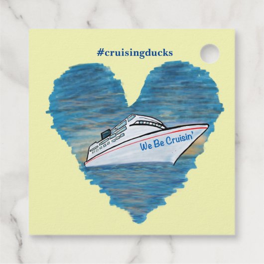 Cruising Duck Tag Geschenkanhänger (Rückseite)