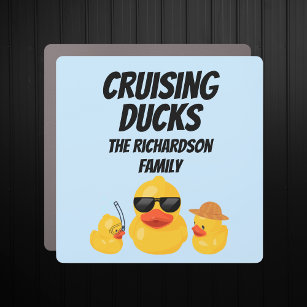 Cruising Ducks Family Cruise Door Magnet