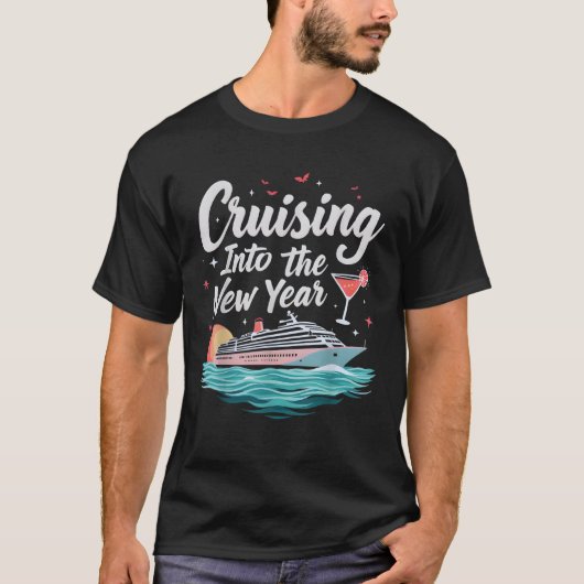 Cruising in 2026 Silvester Party Matching Fa T-Shirt (Vorderseite)