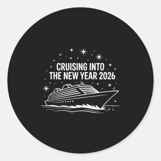 Cruising Into 2026 New Years Eve Family Matching H Runder Aufkleber (Vorderseite)