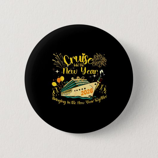 Cruising Into 2026 New Years Eve Party Favors Fami Button (Vorderseite)