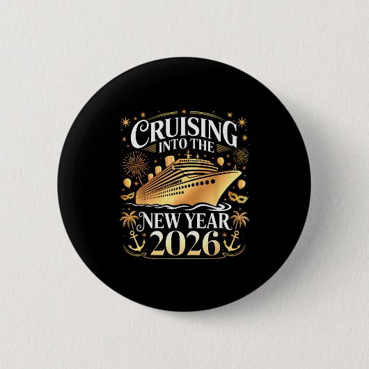 Cruising Into 2026 New Years Eve Party Favors Fami Button (Vorderseite)