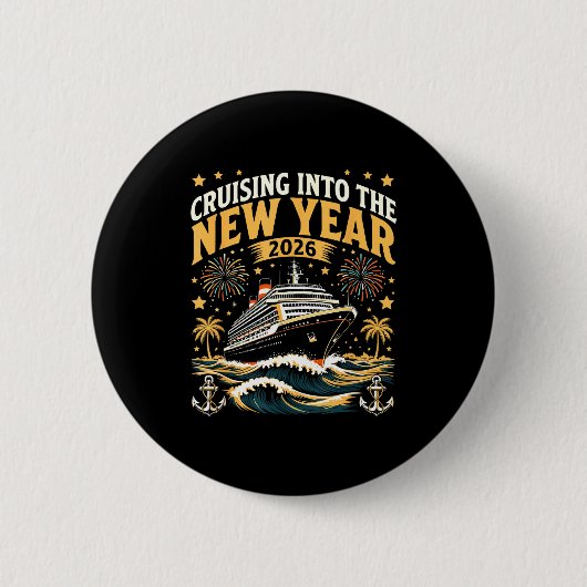 Cruising Into 2026 New Years Eve Party Favors Fami Button (Vorderseite)