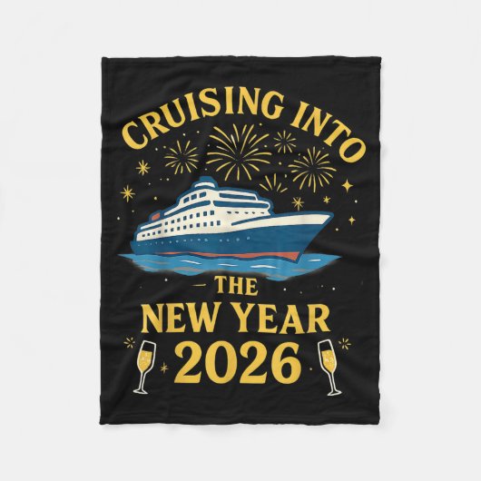 Cruising Into 2026 New Years Eve Party Favors Fami Fleecedecke (Vorderseite)