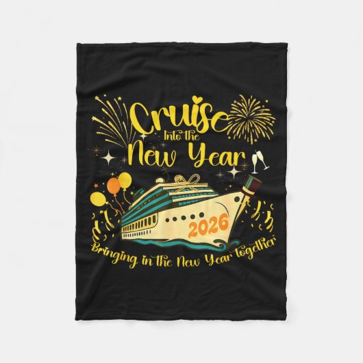 Cruising Into 2026 New Years Eve Party Favors Fami Fleecedecke (Vorderseite)