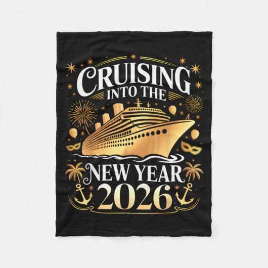 Cruising Into 2026 New Years Eve Party Favors Fami Fleecedecke (Vorderseite)