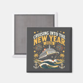 Cruising Into 2026 New Years Eve Party Favors Fami Magnet (Vorderseite/Rückseite)
