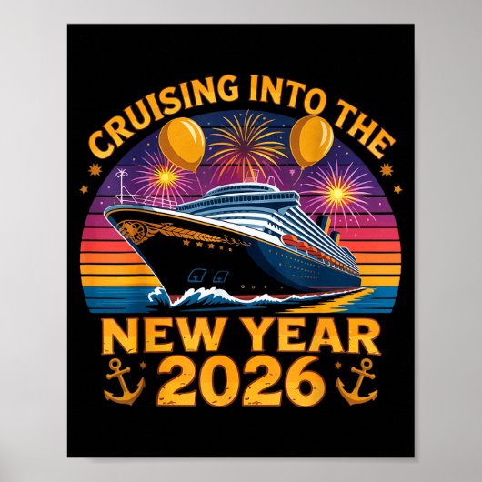 Cruising Into 2026 New Years Eve Party Favors Fami Poster (Vorne)