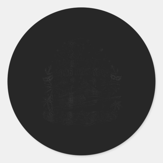 Cruising Into 2026 New Years Eve Party Favors Fami Runder Aufkleber (Vorderseite)