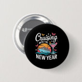 Cruising Into 2026 New Years Eve Party Matching Fa Button (Vorne & Hinten)