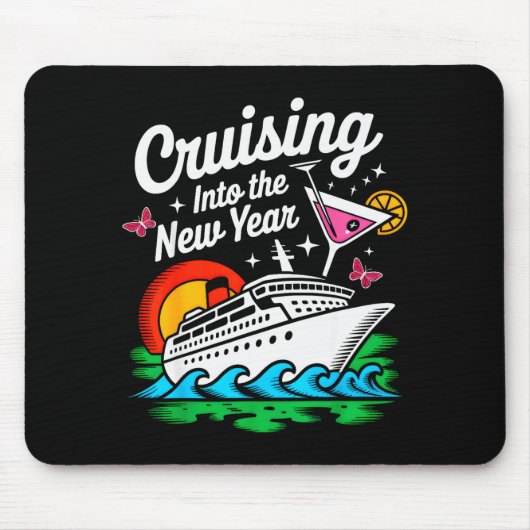 Cruising Into 2026 New Years Eve Party Matching Fa Mousepad (Vorne)