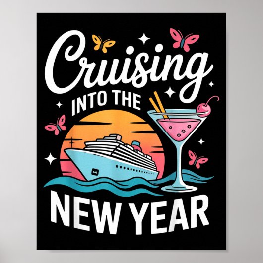 Cruising Into 2026 New Years Eve Party Matching Fa Poster (Vorne)