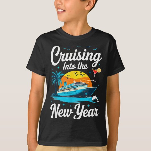 Cruising Into 2026 New Years Eve Party Matching Fa T-Shirt (Vorderseite)