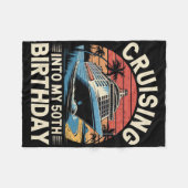 Cruising Into My 50th Birthday Trip Vacation Cruis Fleecedecke (Vorderseite (Horizontal))