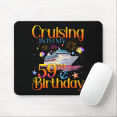 Cruising Into My 59th Birthday Cruise 59 Year Old Mousepad (Mit Mouse)