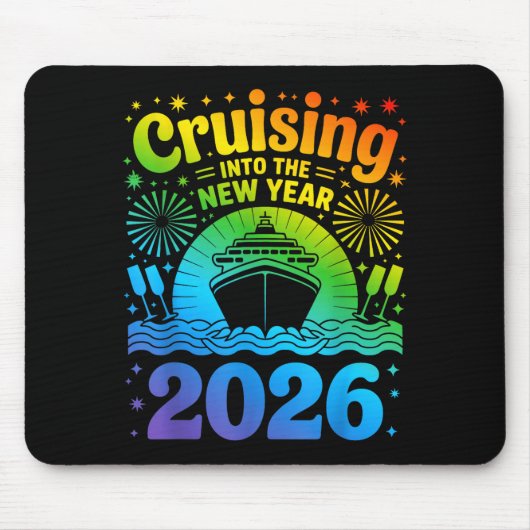 Cruising Into New Year 2026 Lgbtq Pride Cruise Cel Mousepad (Vorne)