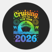 Cruising Into New Year 2026 Lgbtq Pride Cruise Cel Runder Aufkleber (Vorderseite)