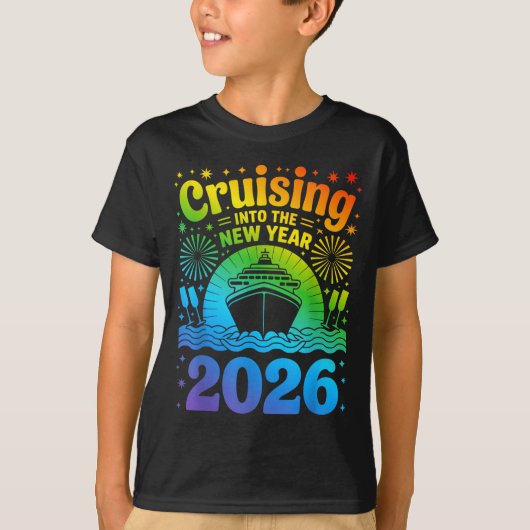 Cruising Into New Year 2026 Lgbtq Pride Cruise Cel T-Shirt (Vorderseite)