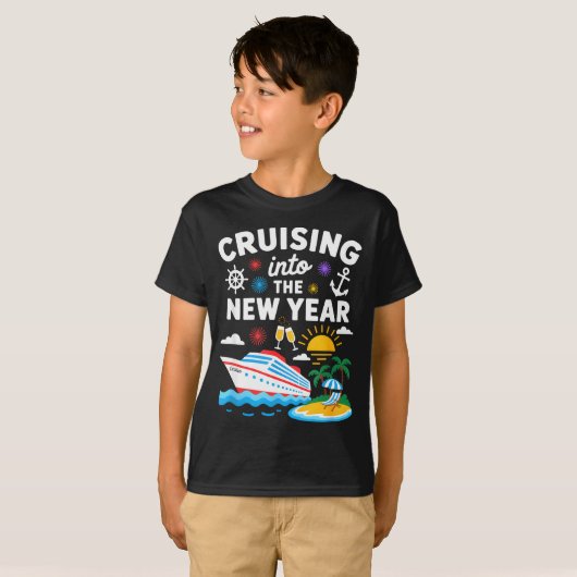 Cruising Into New Year 2026 Match Family Vacation T-Shirt (Vorne ganz)