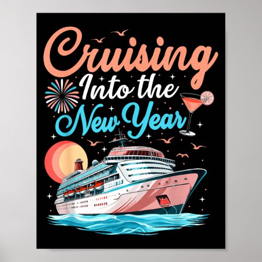 Cruising Into New Years Eve Party Countdown Happy Poster (Vorne)