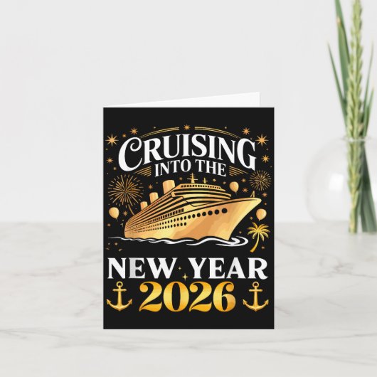 Cruising Into The 2026 New Years Eve Party Family  Karte (Vorderseite)