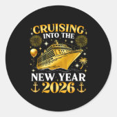 Cruising Into The 2026 New Years Eve Party Family Runder Aufkleber (Vorderseite)